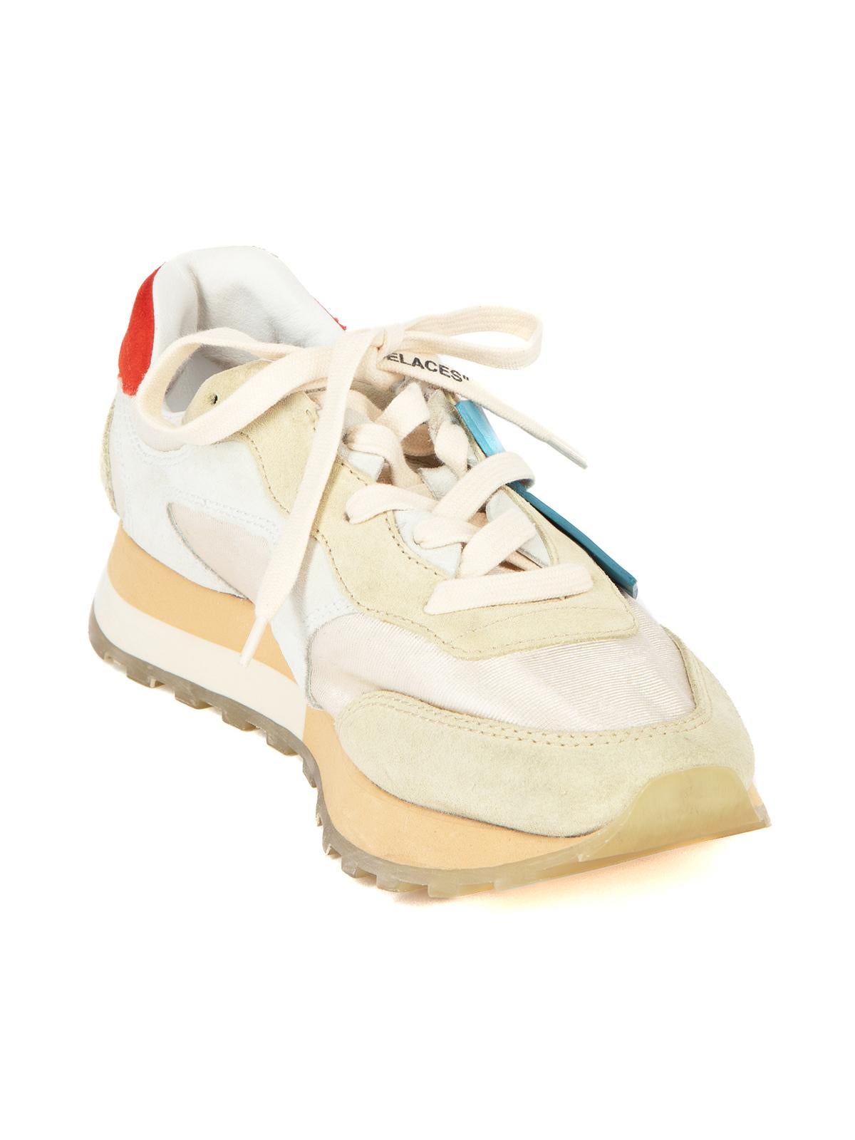 CONDITION is Very good. Minimal wear to sneakers is evident. Minimal wear to suede material around toe front and there are some scuffs seen around the midsole on this used Off-White designer resale item. Details HG Runner Multicolour Multi fabric