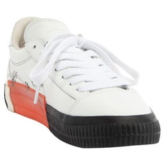 Pre-Loved Off-White Women's White Leather Vulcanized Low Top Trainers