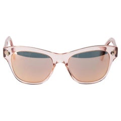 Pre-Loved Oliver Peoples Women's Pink Acetate Mirrored Sunglasses