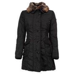 Cappotto Parka con colletto di pelliccia nero da donna Peuterey usato