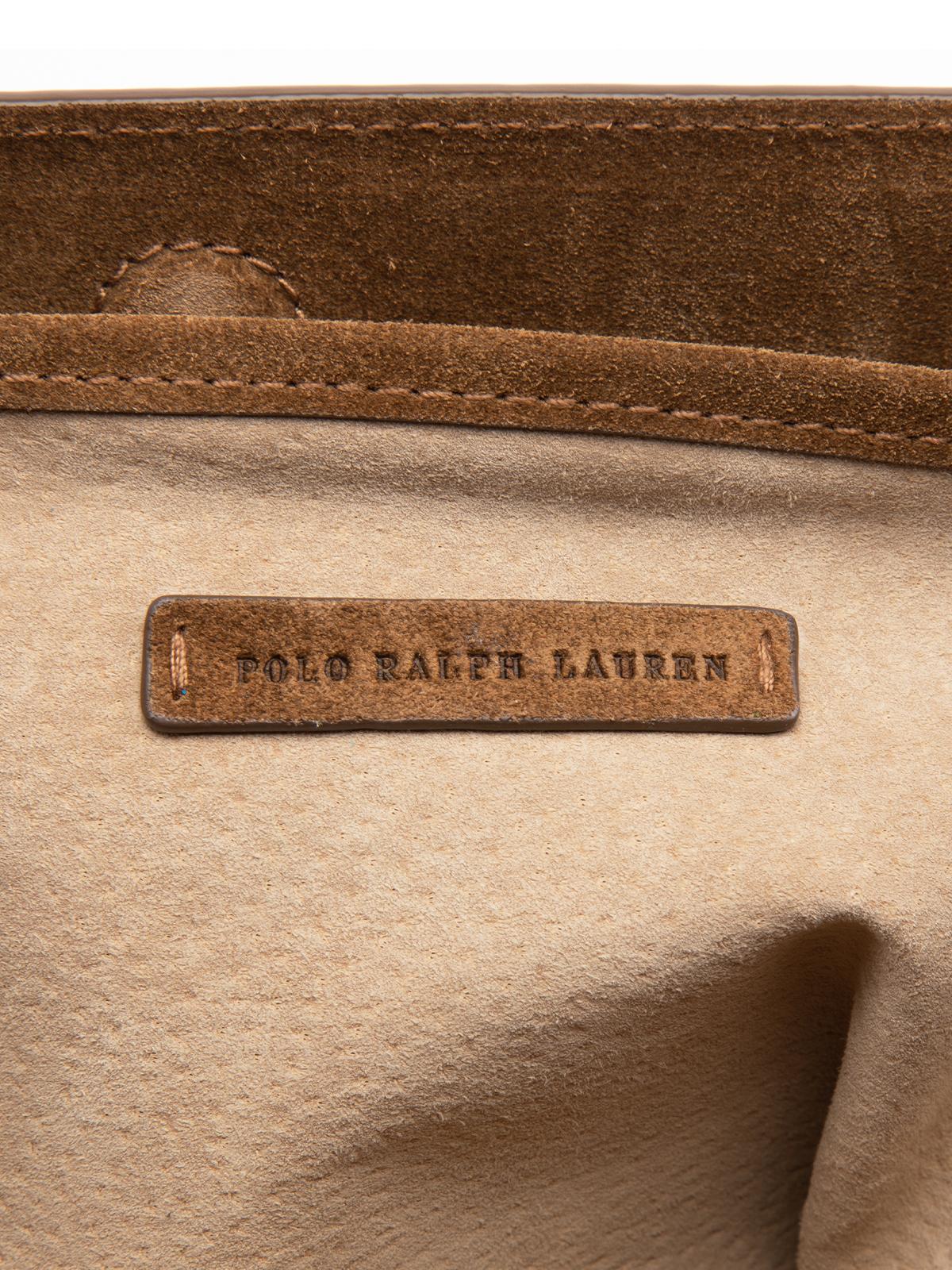 Pre-Loved Polo Ralph Lauren Women's Suede Braided Brown Shoulder Bag 2