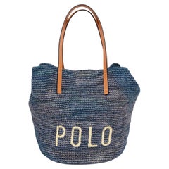 Pre-Loved Polo Ralph Lauren Women's Wicker Tote Bag