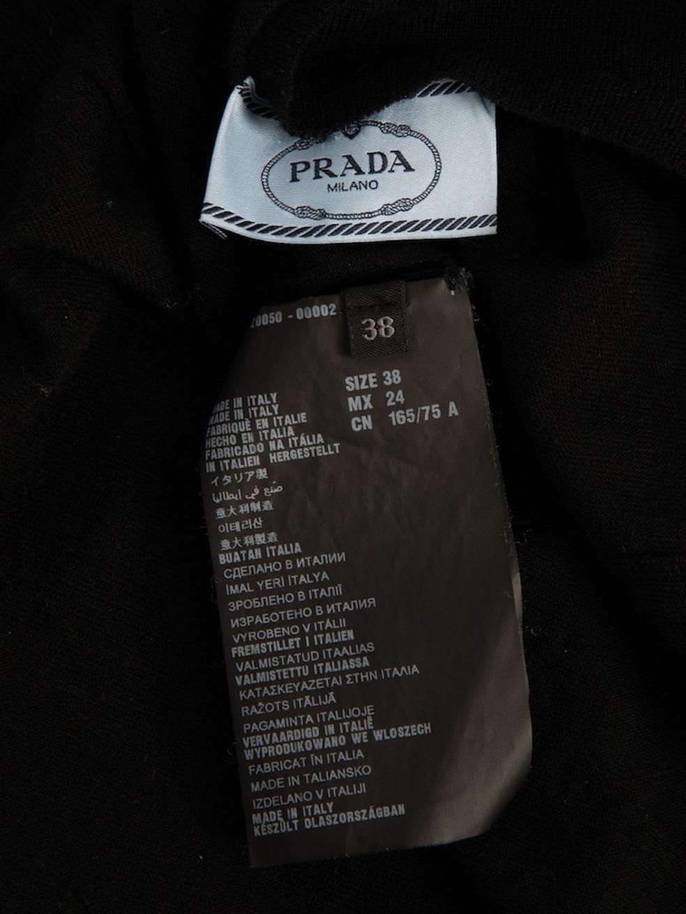 Pre-Loved Prada Women's Black 2013 Wool V-Neck Sweater 1