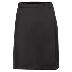 Pre-Loved Prada Women's Black High Waisted Wrap Mini Skirt