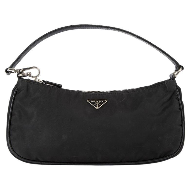Pre-Loved Prada Women's Black Re-Nylon Tessuto Shoulder Bag