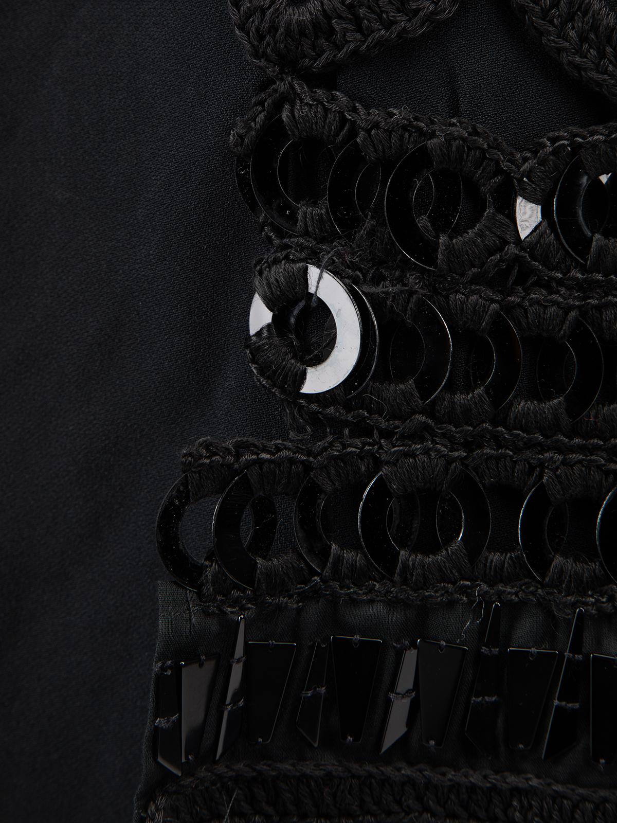 Pré-aimé Prada Women's Black Sleeveless Beaded Patterned Dress 1