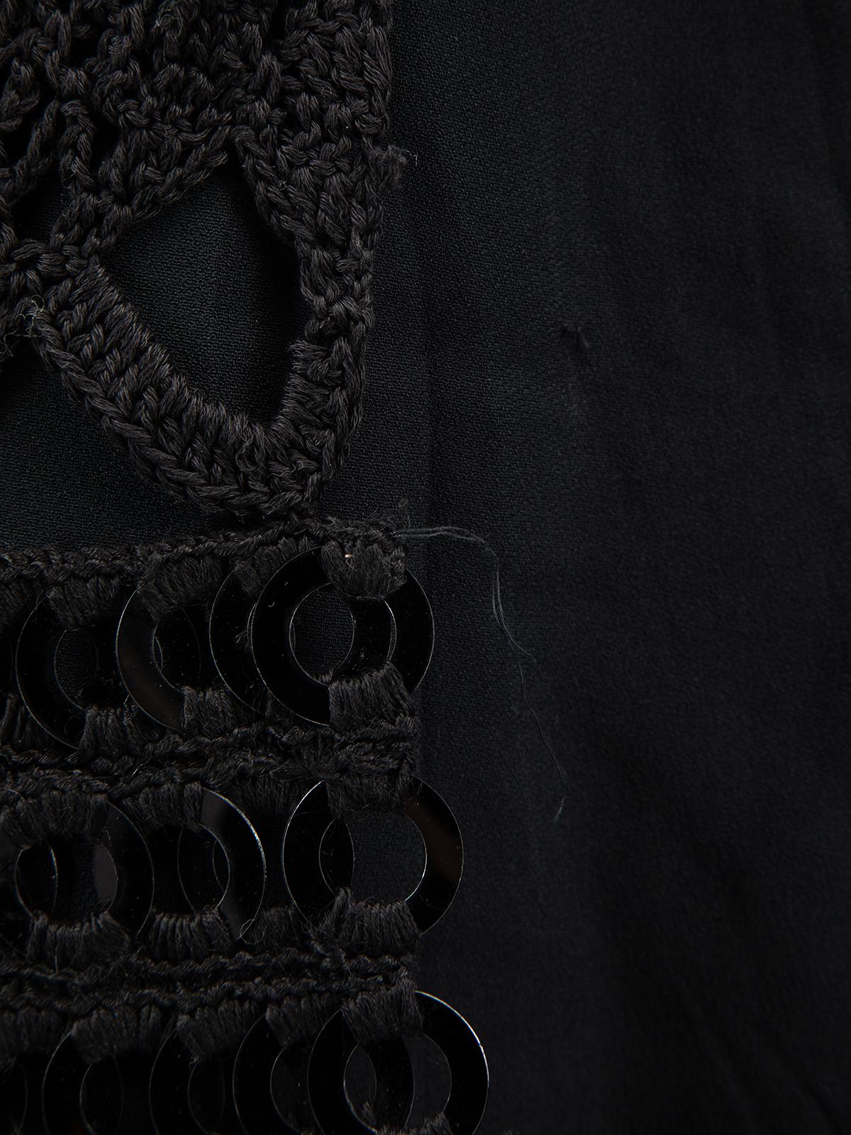 Pré-aimé Prada Women's Black Sleeveless Beaded Patterned Dress 2