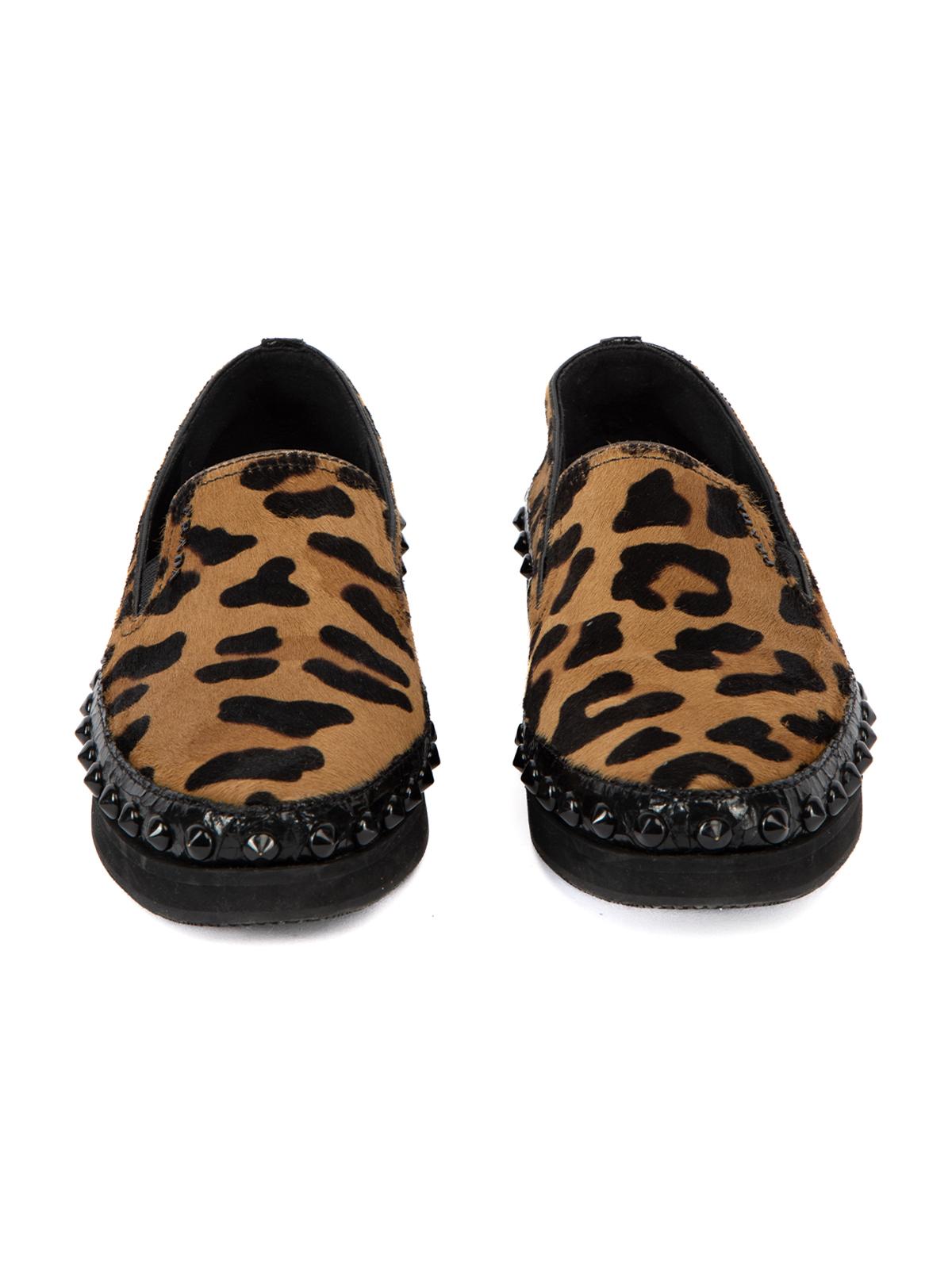 Pre-Loved Prada Women's Cheetah Loafers In Excellent Condition In London, GB