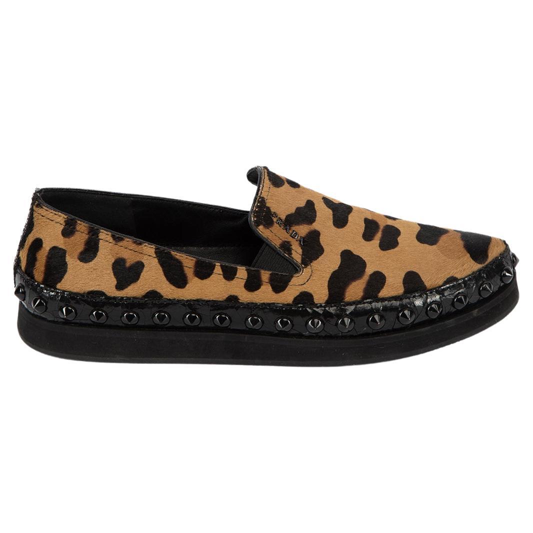 Pre-Loved Prada Women's Cheetah Loafers