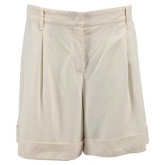 Pre-Loved Prada Women's Cream Wide Shorts