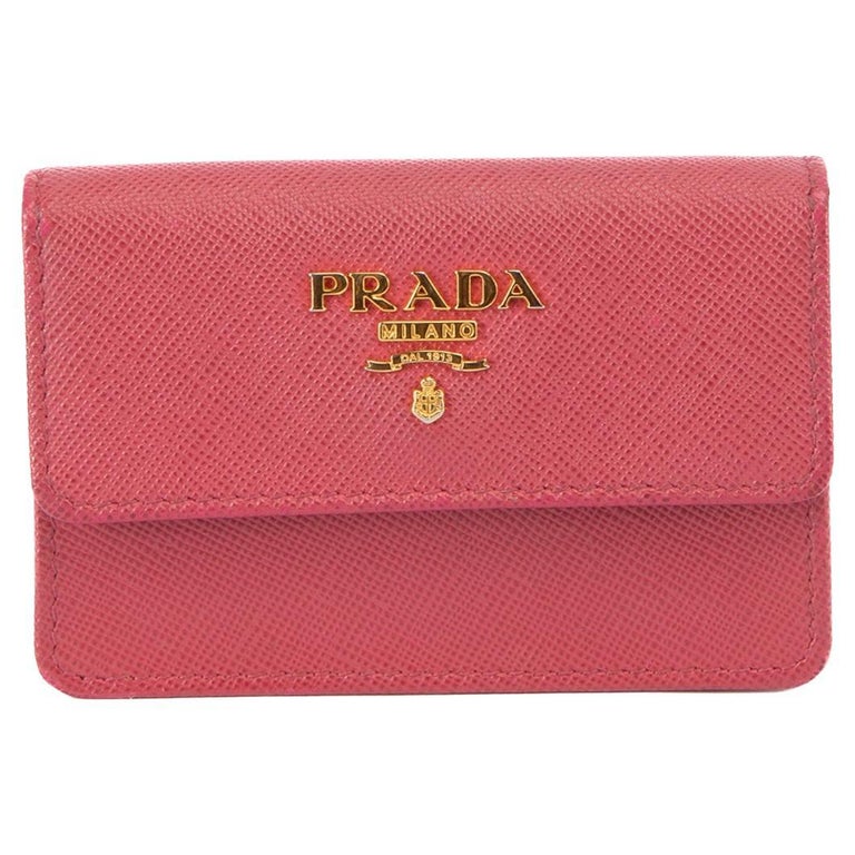Pre-Loved Prada Women's Fold Over Coin Purse For Sale at 1stDibs