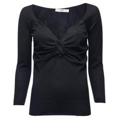 Pre-Loved Prada Women's Front Knot Detailed Cashmere Jumper