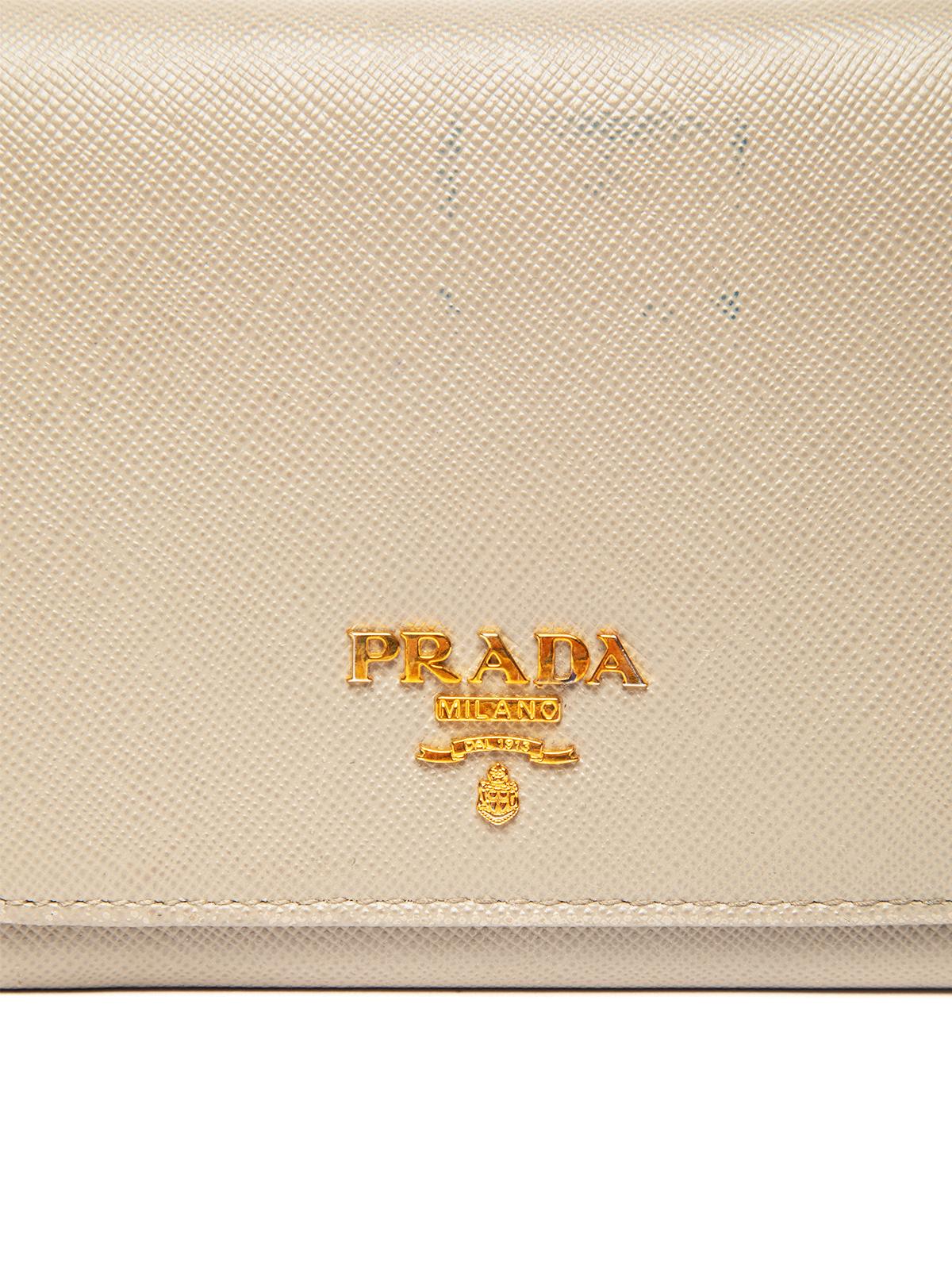 Pre-Loved Prada Women's Leather Prada Logo Fold Wallet In Good Condition In London, GB