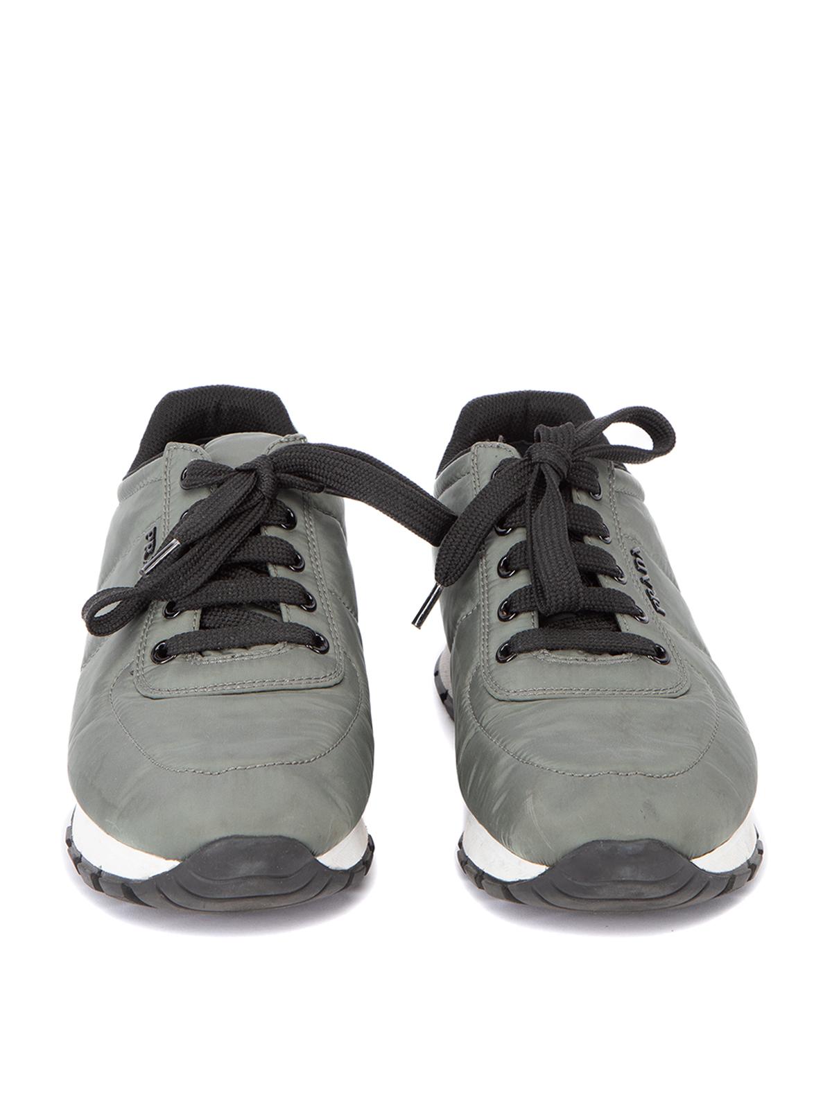 Pre-Loved Prada Women's Nylon Grey Trainers In Excellent Condition In London, GB