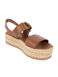 Pre-Loved Prada Women's Platform Leather Sandals