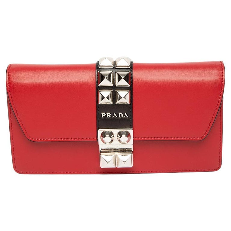 Pre-Loved Prada Women's Spike Leather Elektra Mini Bag For Sale at 1stDibs