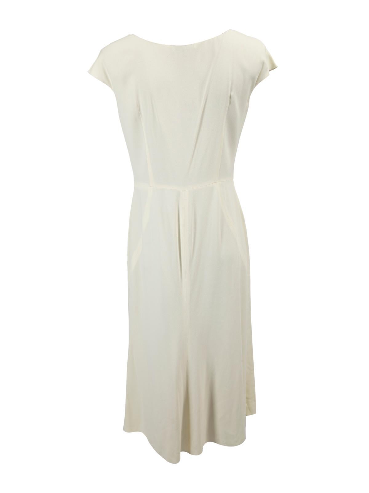 Pre-Loved Prada Women's White Short Sleeve Dress In Excellent Condition In London, GB