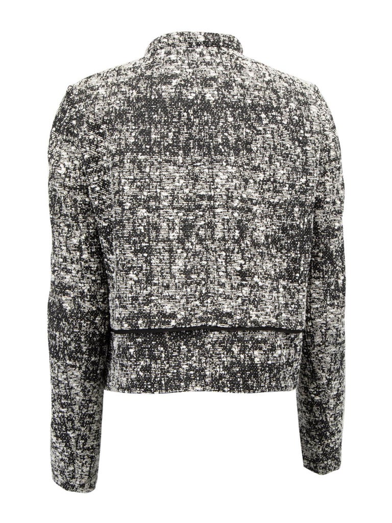 PreLoved Proenza Schouler Women's Black and White Woven Cotton Jacket For Sale at 1stDibs