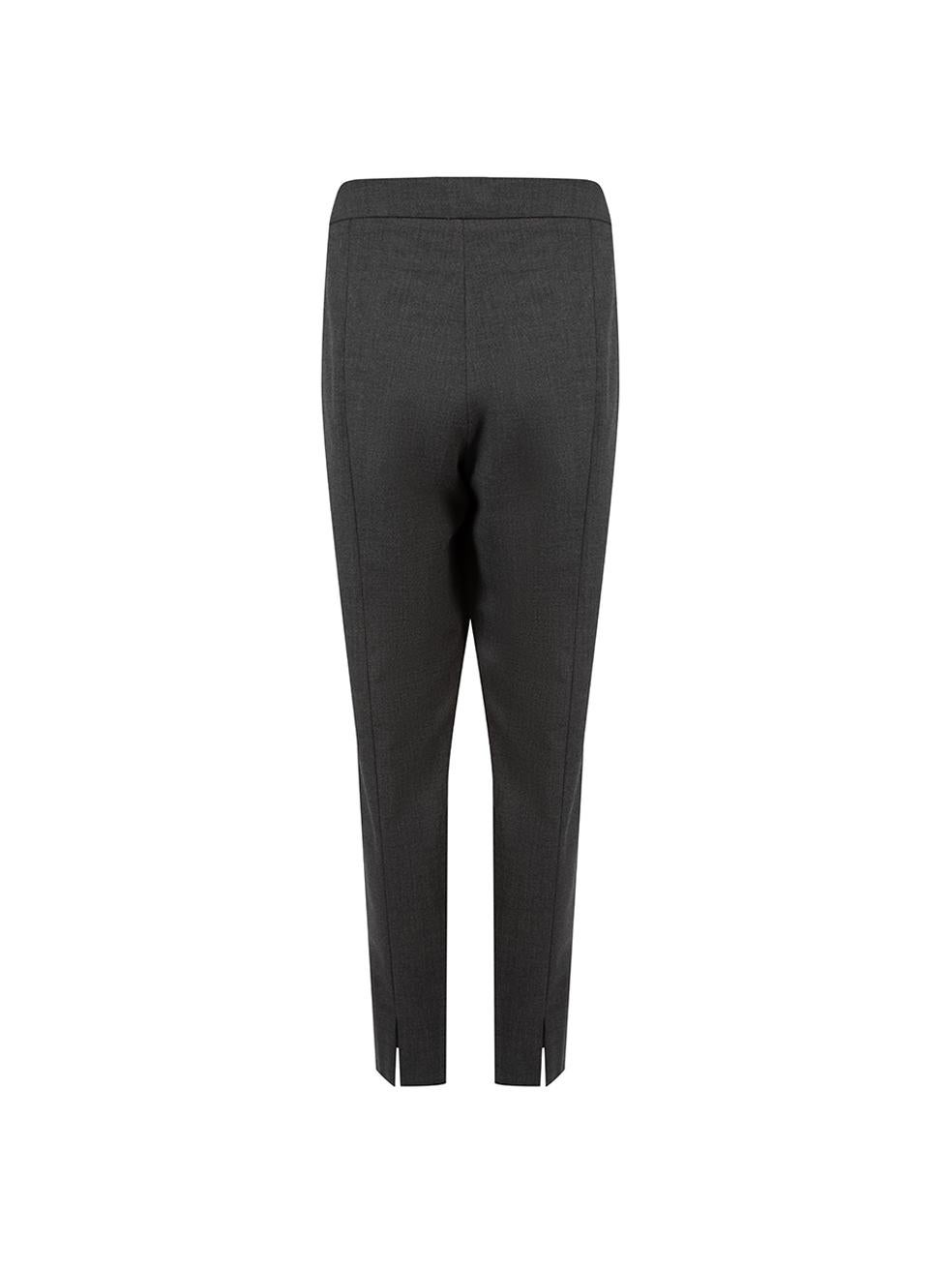 CONDITION is Very good. Hardly any visible wear to trousers is evident on this used Proenza Schouler designer resale item. Details Grey Wool Straight leg trousers Mid rise Slits on leg hem Side zip closure with hook and eye Made in Italy Composition