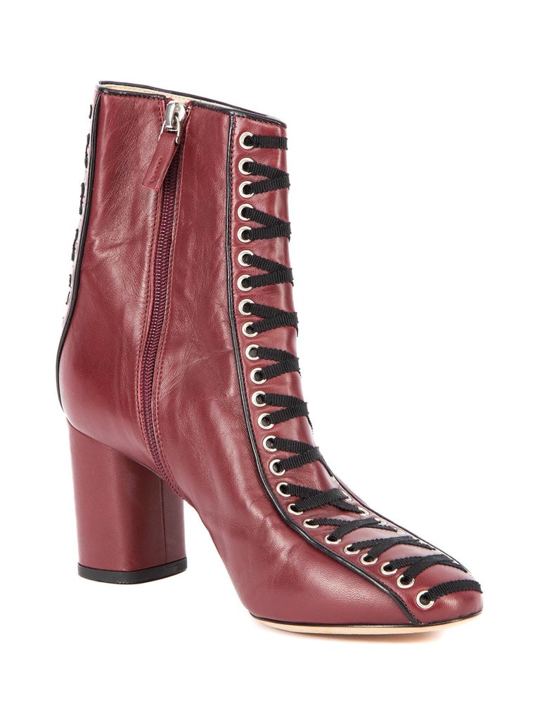 PreLoved Racine Carree Women's Ankle Boots with Lace Up Detail For