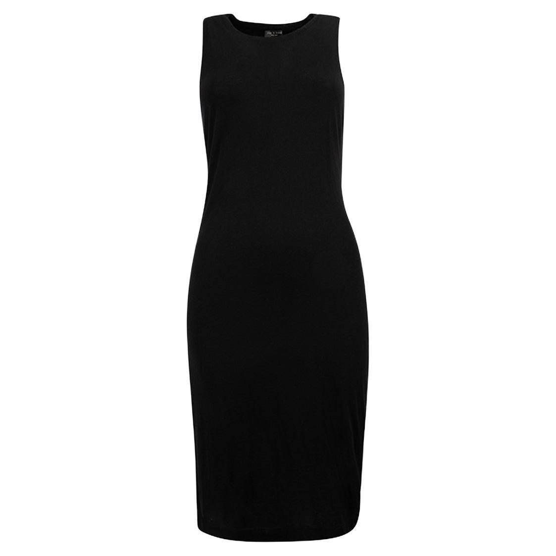 Pre-Loved Rag & Bone Women's Black Wrap Back Mini Dress For Sale