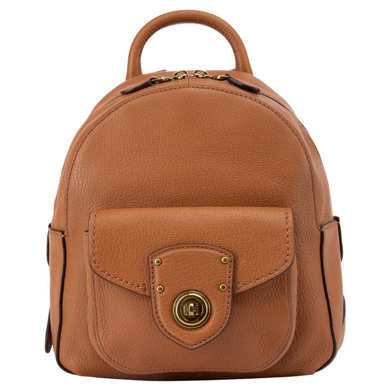 Pre-Loved Ralph Lauren Women's Brown Leather Mini Backpack For Sale at  1stDibs
