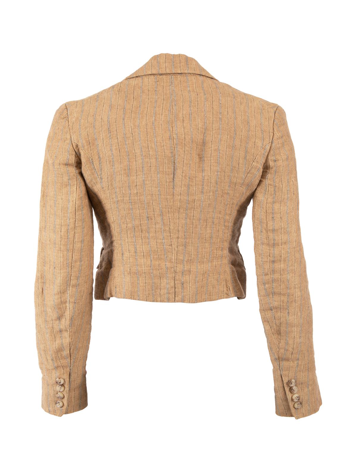 Pre-Loved Ralph Lauren Women's Linen Cropped Blazer In Good Condition In London, GB