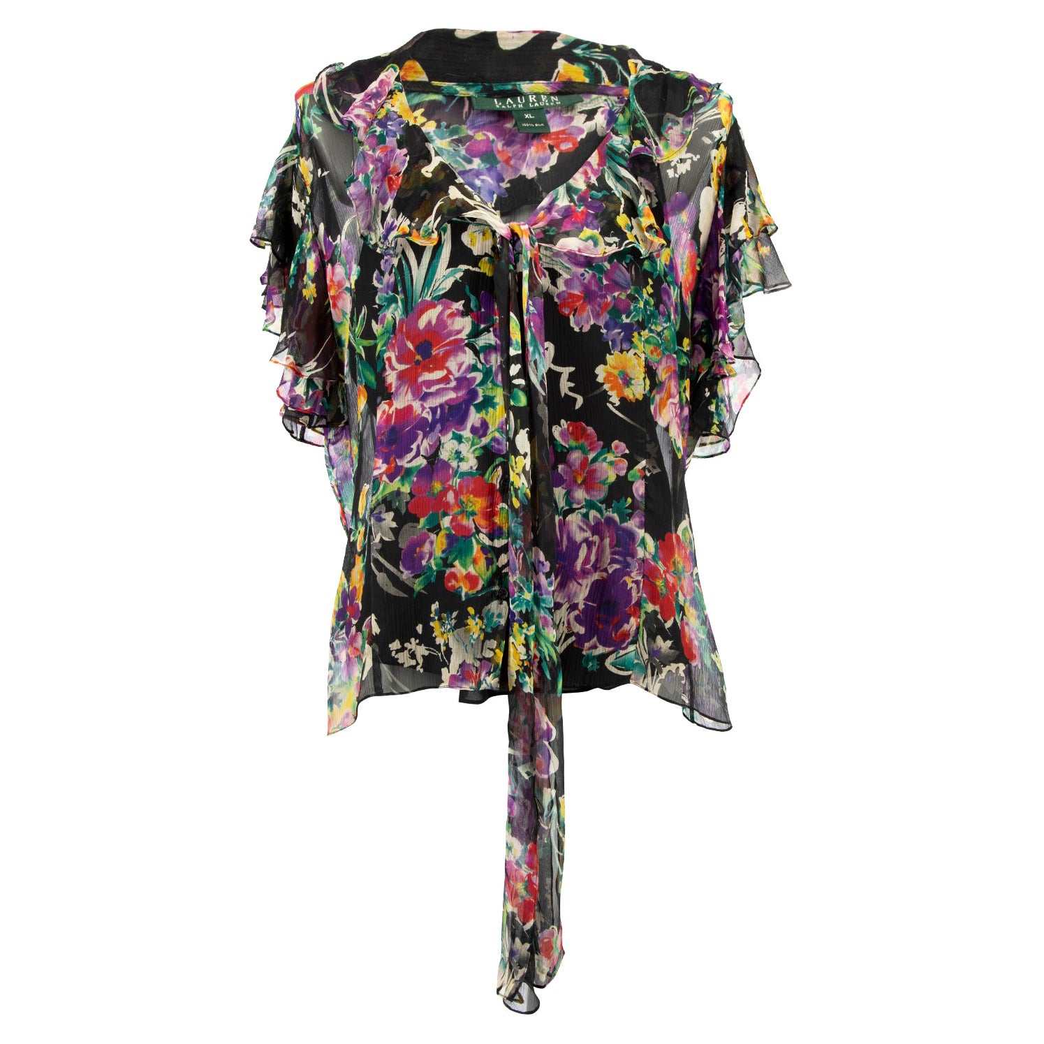 Pre-Loved Ralph Lauren Women
s Multicolour Floral Blouse