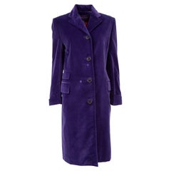 Manteau long en velours violet pour femme Ralph Lauren, prisé