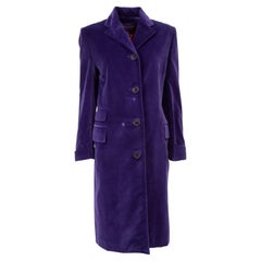 Pre-Loved Ralph Lauren Women's Purple Velvet Long Coat