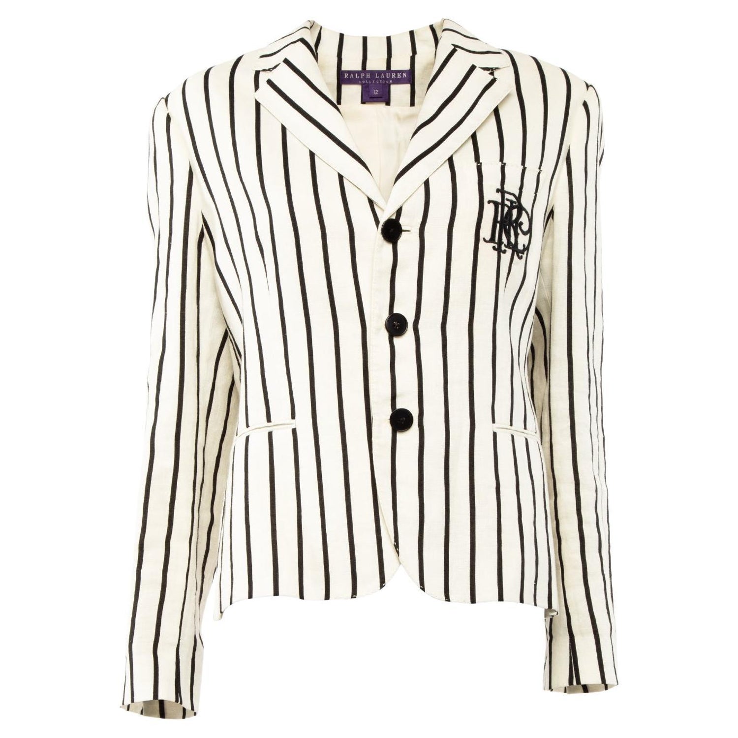 Pre-Loved Ralph Lauren Women's Striped Blazer For Sale at 1stDibs