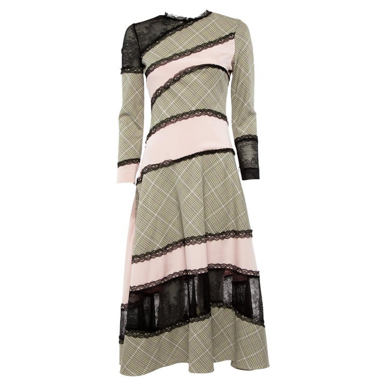 Pre-Loved Ralph and Russo Women's Tiered Chequered Dress For Sale at ...