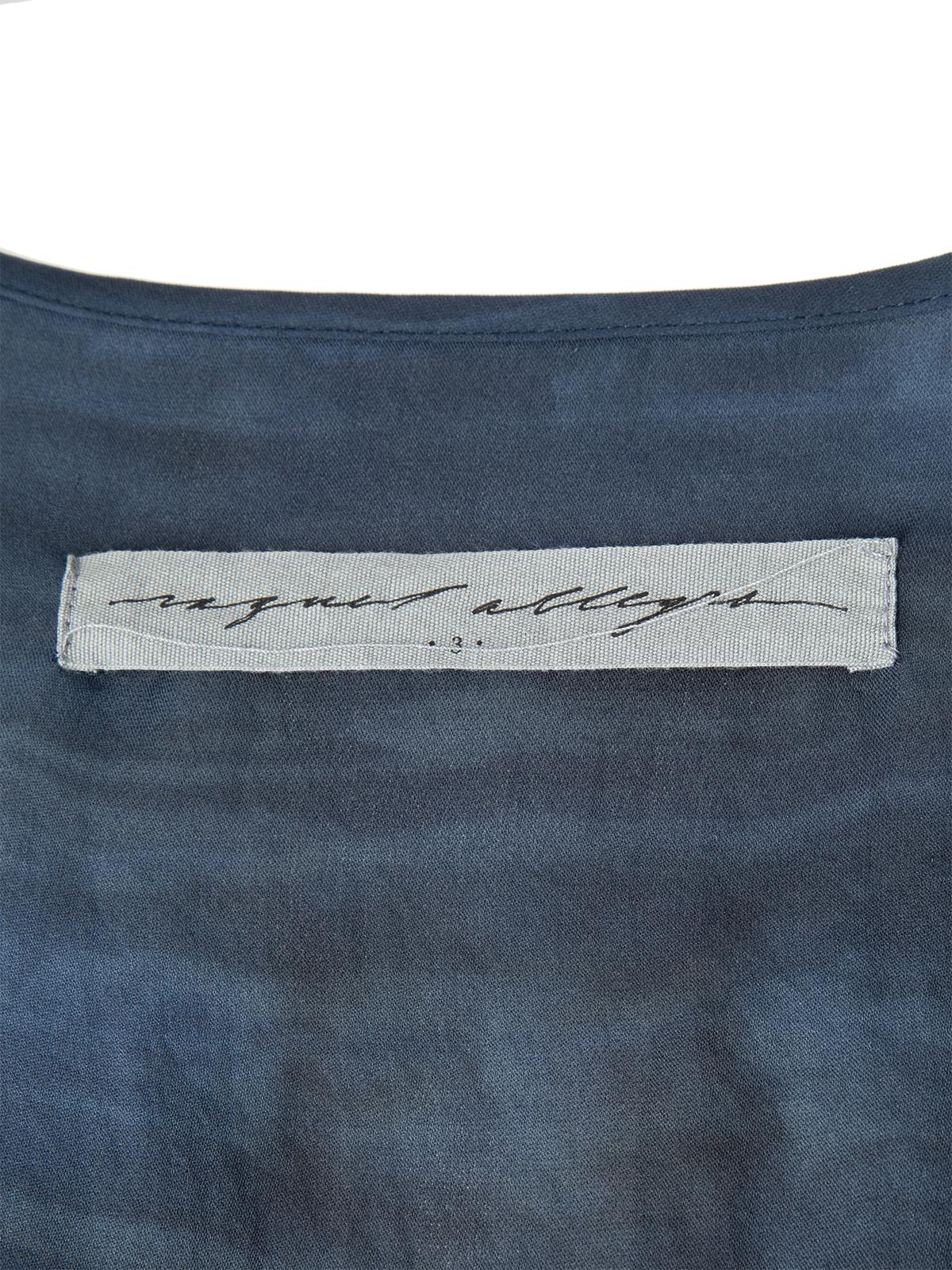 Pre-Loved Raquel Allegra Women's V Neck Distressed Top In Excellent Condition In London, GB