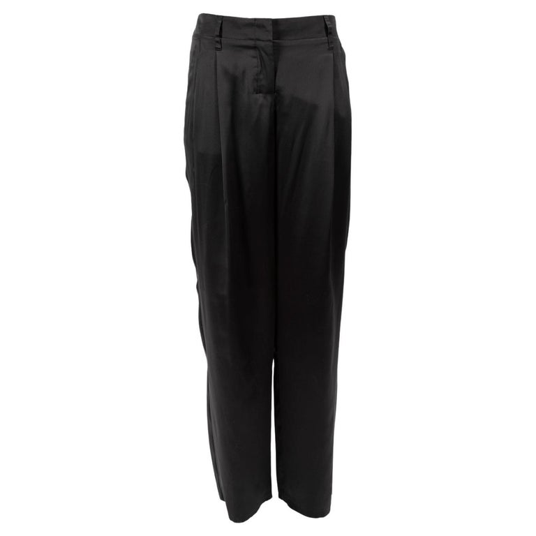 PreLoved 'S Max Mara Women's Black Silk Wide Leg Trousers For Sale at — free download