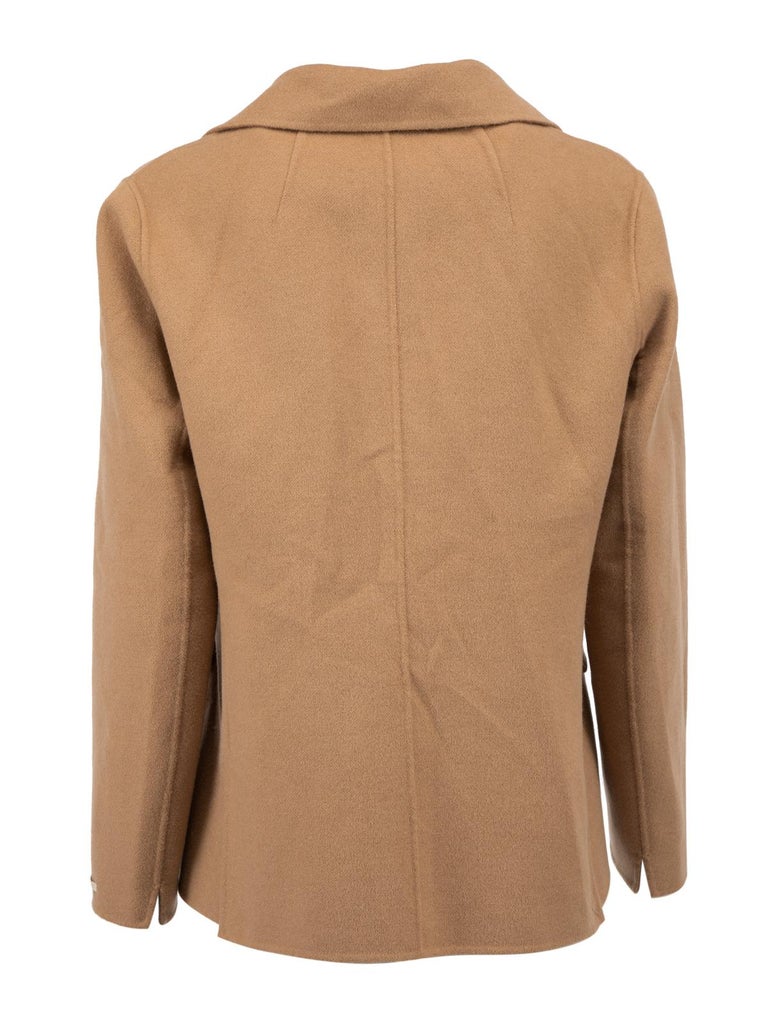 PreLoved 'S Max Mara Women's Brown Wool Double Breasted Blazer For