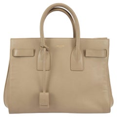 Used Pre-Loved Saint Laurent Women's Beige Smooth Leather Baby Sac De Jour Tote Bag