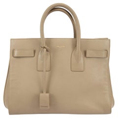 Used Pre-Loved Saint Laurent Women's Beige Smooth Leather Baby Sac De Jour Tote Bag