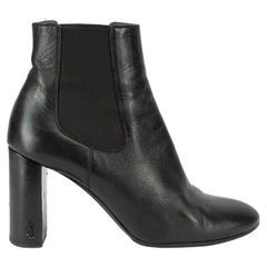 Used Pre-Loved Saint Laurent Women's Black Leather LouLou Ankle Boots