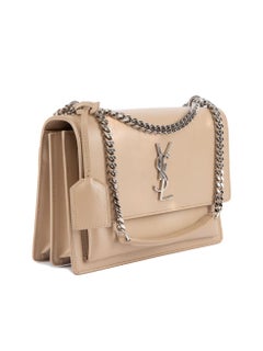 Pre-Loved Saint Laurent Women's Dark Beige Medium Sunset Chain Bag