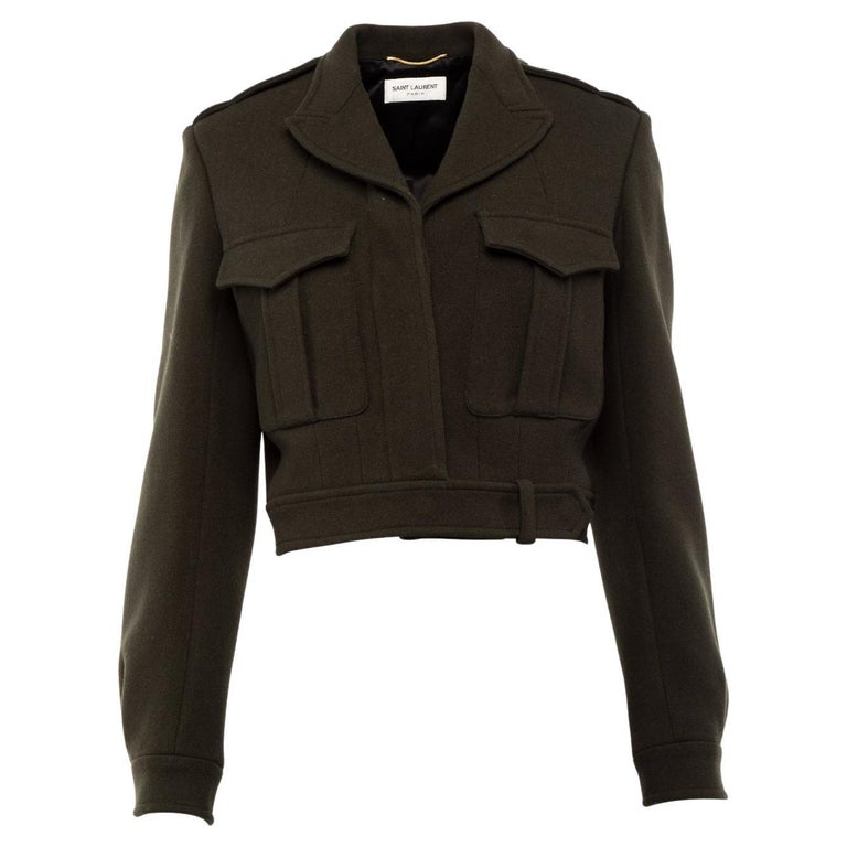 PreLoved Saint Laurent Women's Military Style Jacket For Sale at 1stDibs