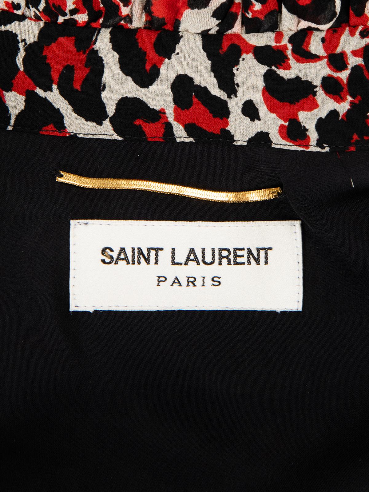 Pre-Loved Saint Laurent Women's Patterned Maxi Dress with Belt 2