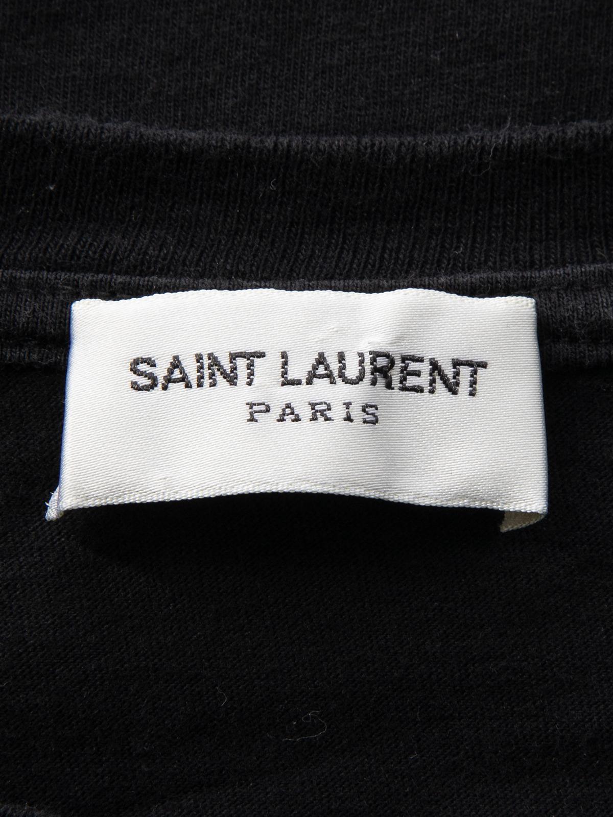 Pre-Loved Saint Laurent Women's Saint Laurent Print Cotton T-shirt For Sale 2