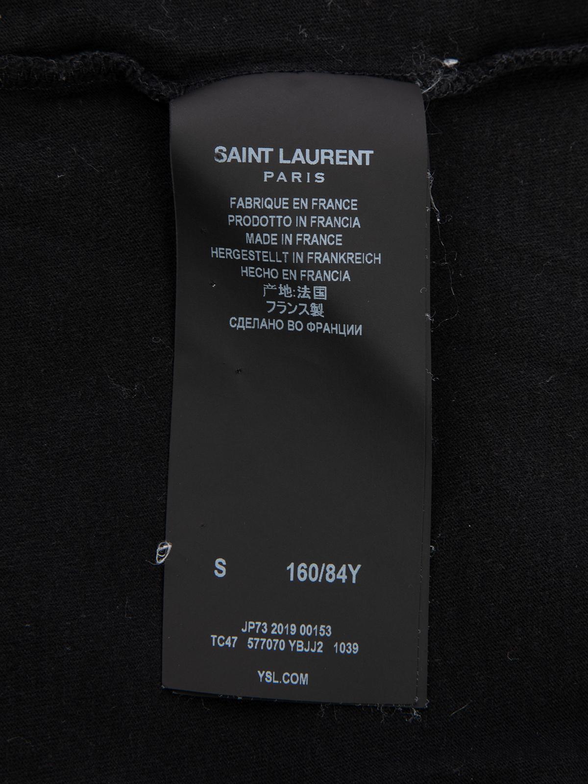 Pre-Loved Saint Laurent Women's Saint Laurent Print Cotton T-shirt For Sale 3