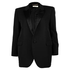 Pre-Loved Saint Laurent Women's Satin Lapel Blazer
