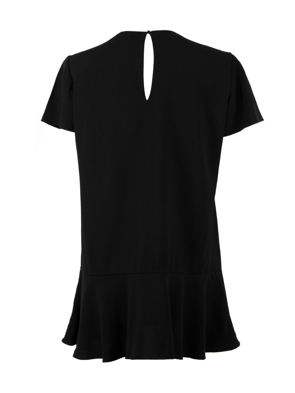 Pre-Loved Saint Laurent Women's Short Sleeved Little Black Dress In Excellent Condition In London, GB