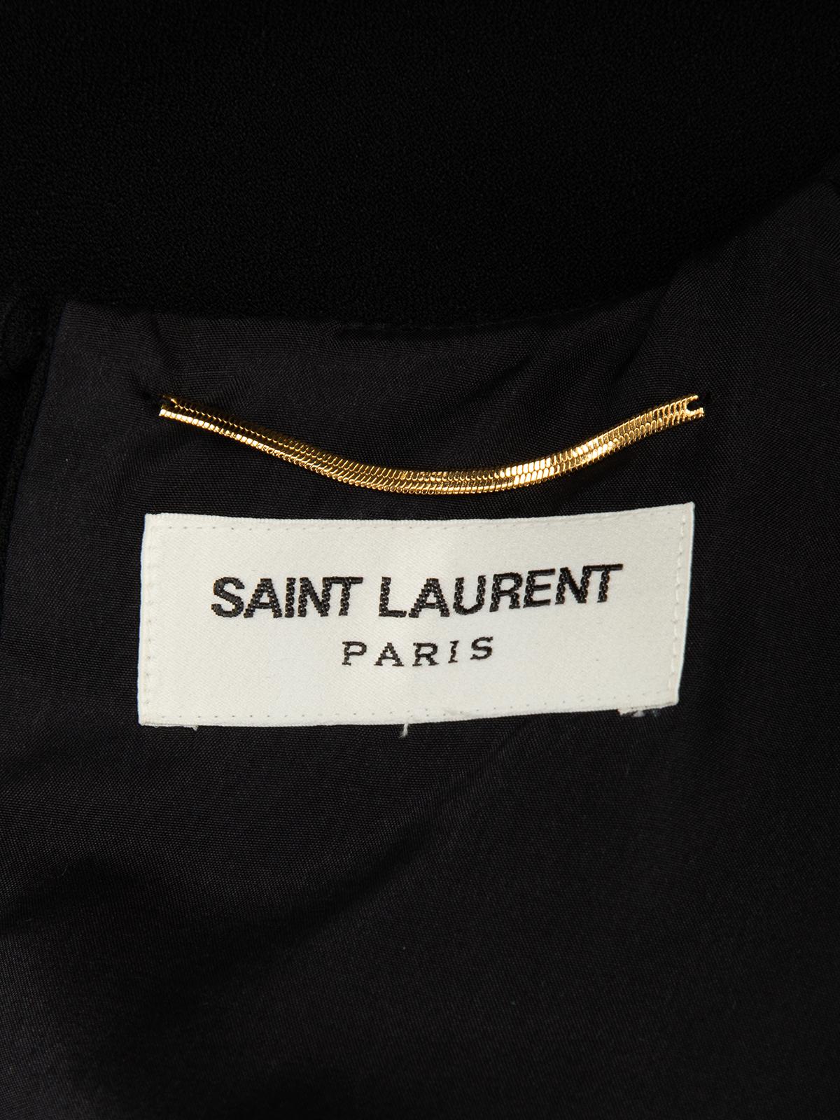Pre-Loved Saint Laurent Women's Short Sleeved Little Black Dress 2