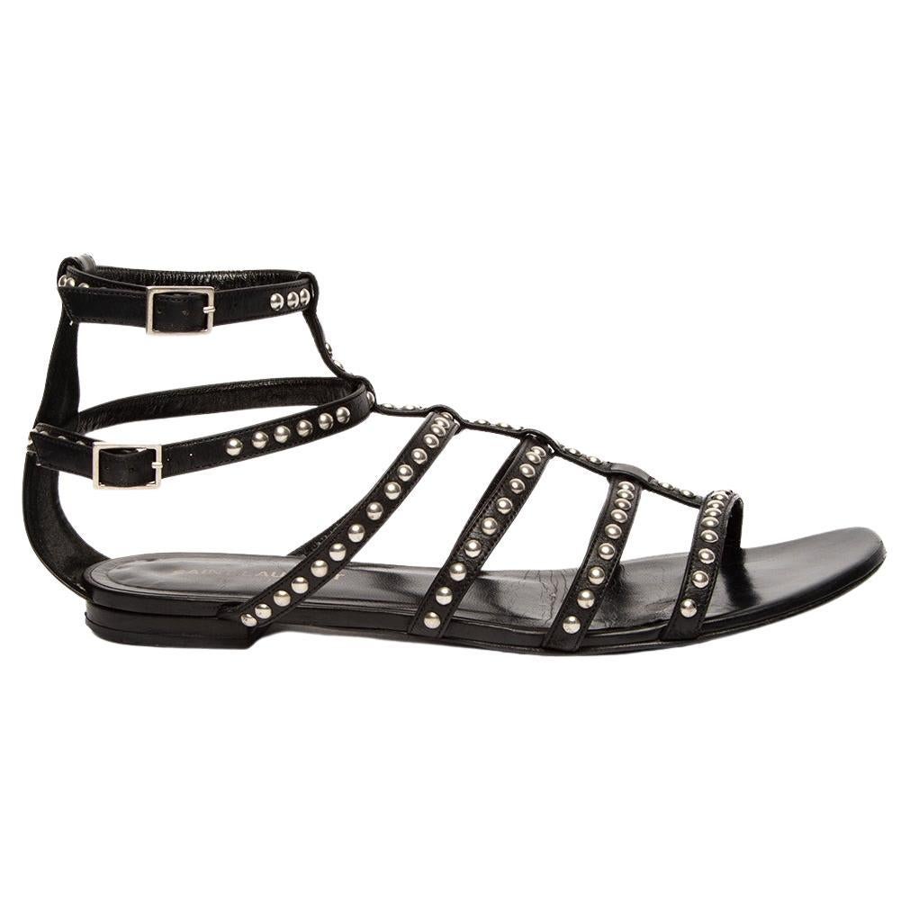 Pre-Loved Saint Laurent Women's Studded Strappy Sandals