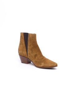 Pre-Loved Saint Laurent Women's Suede Fringe Ankle Boots