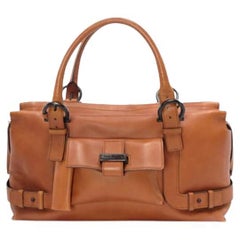 Pre-Loved Salvatore Ferragamo Women's Brown Leather Buckle Top Handle Bag