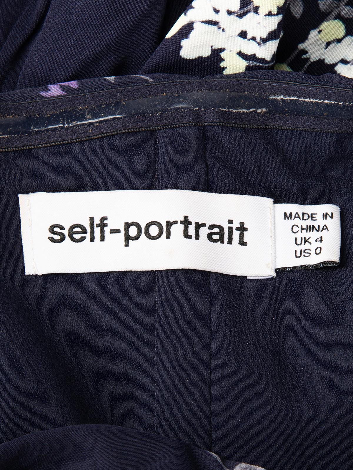 Pre-Loved Self-Portrait - Robe midi à épaules bouffantes pour femme Pour femmes en vente